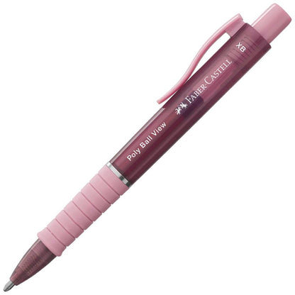 FABER CASTELL Kugelschreiber POLY BALL View XB rose shadows - rosa