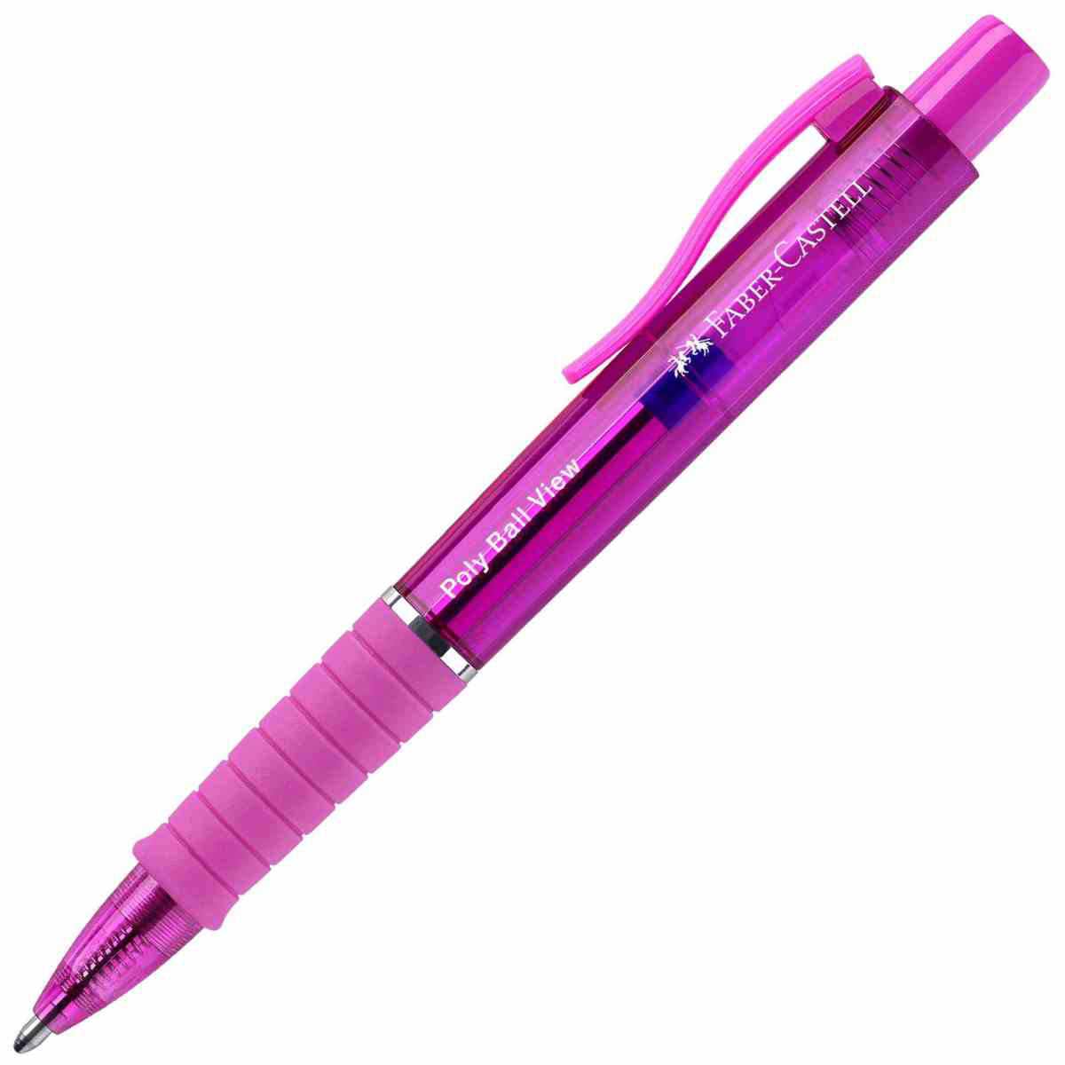 FABER CASTELL Kugelschreiber POLY BALL View XB electric fuchsia