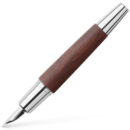 FABER CASTELL Füllhalter M e-motion Holz / Chrom Birnbaum dunkelbraun