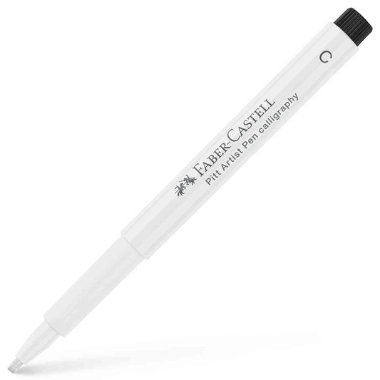 FABER CASTELL Tuschestift PITT ARTIST PEN Calligraphy C weiss Farbe: 101