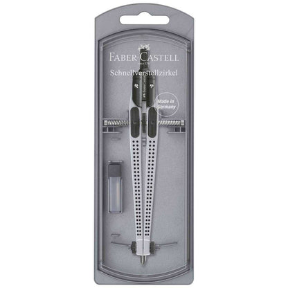 FABER CASTELL Schnellverstell Zirkel GRIP 2001 silber