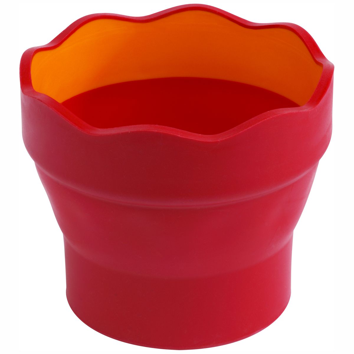FABER CASTELL Wasserbecher CLIC & GO rot / orange