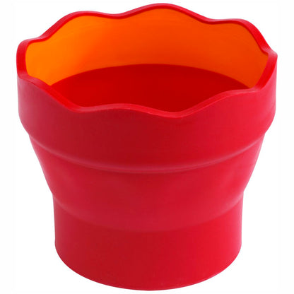 FABER CASTELL Wasserbecher CLIC & GO rot / orange