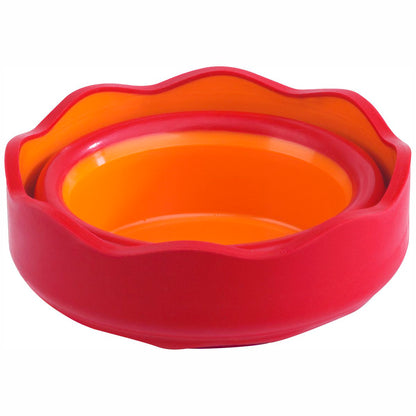FABER CASTELL Wasserbecher CLIC & GO rot / orange