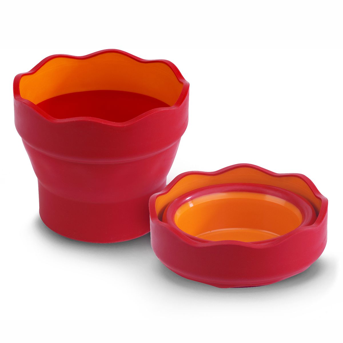 FABER CASTELL Wasserbecher CLIC & GO rot / orange