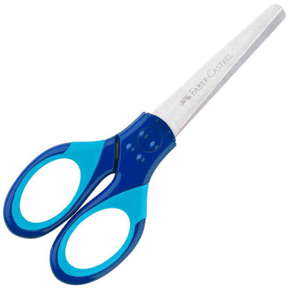 FABER CASTELL Schulschere GRIP mit Klingenschutz 13,5cm blau