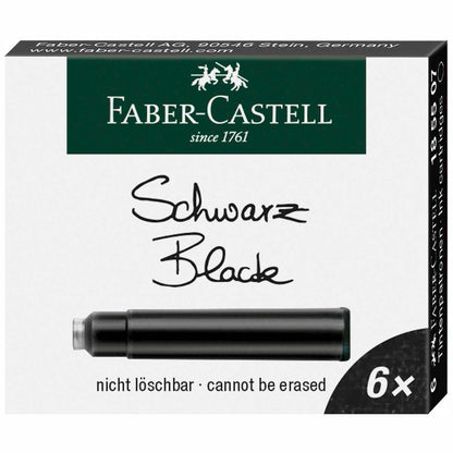 FABER CASTELL Tintenpatronen Standard schwarz 6 Stück