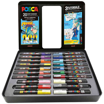 POSCA Marker UNI Groovy Colours Set 20 Stück PC-1M PC-3M PC-7M