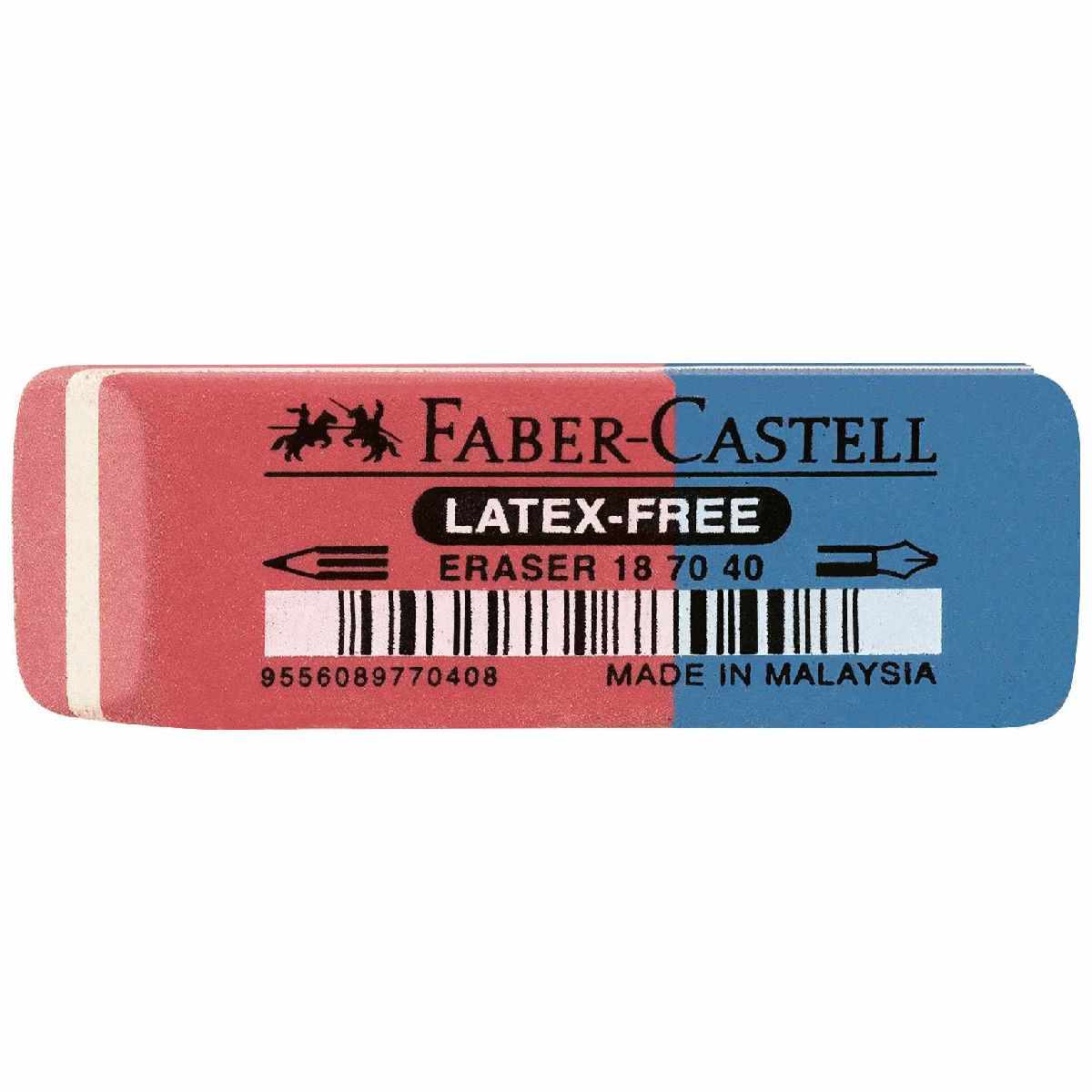 FABER CASTELL Radiergummi Tinte/Blei rot/blau 7070-40