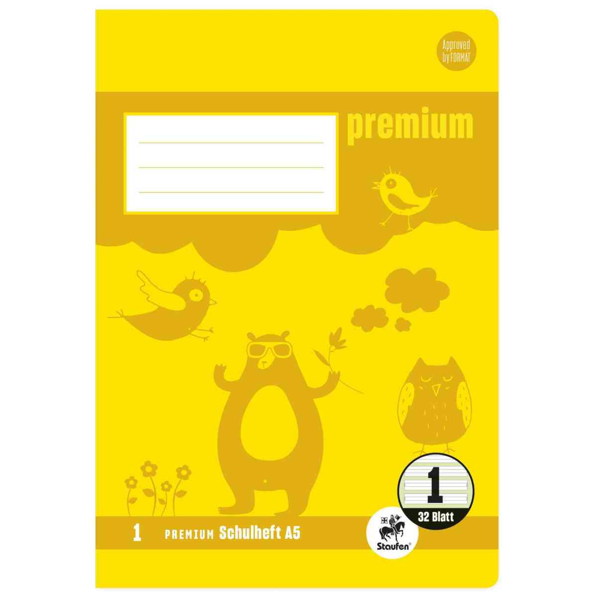 STAUFEN Premium Heft A5 32 Blatt LIN 1