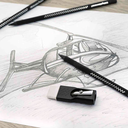 EBERHARD FABER 6x Design Bleistifte -SPARPACK- + Radierer GRATIS