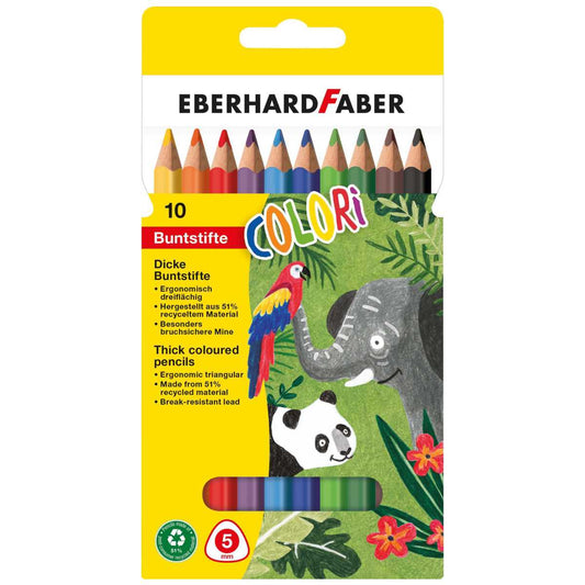 EBERHARD FABER Farbstifte Colori JUMBO dreikant 10 Stück