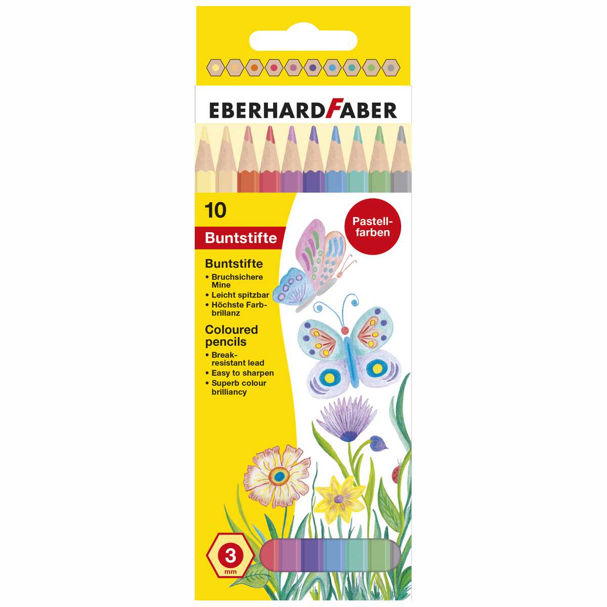 EBERHARD FABER Farbstifte Pastell 10 Farben