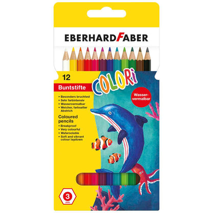 EBERHARD FABER Aquarell Farbstift 12 Farben wassservermalbar