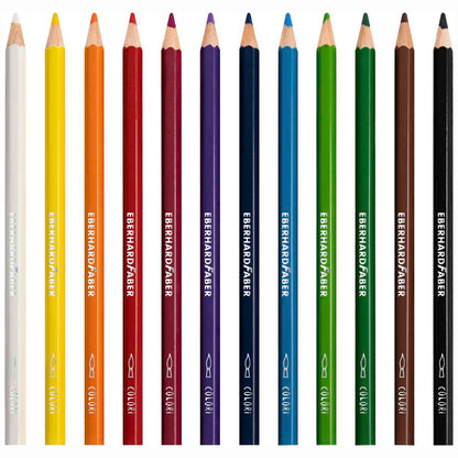 EBERHARD FABER Aquarell Farbstift 12 Farben + Pinsel GRATIS