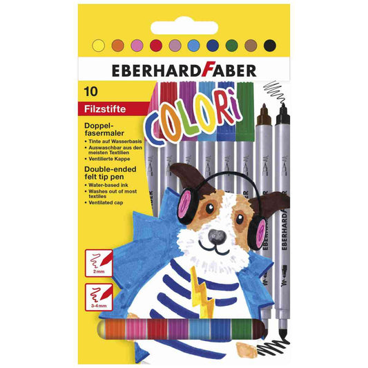 EBERHARD FABER Filzstifte Doppelfasermaler 10 Farben