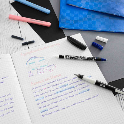 EBERHARD FABER Füllhalter NXT-Pen weiß/schwarz R+L incl. Tintenlöscher + Patronen