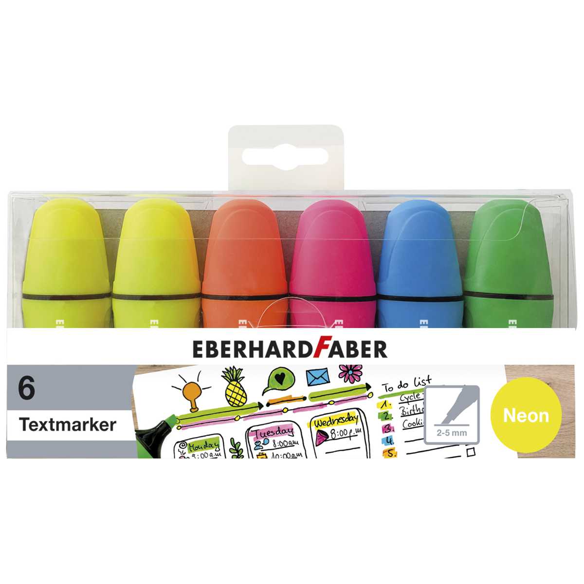 EBERHARD FABER Textmarker Mini Neon 6 Stück