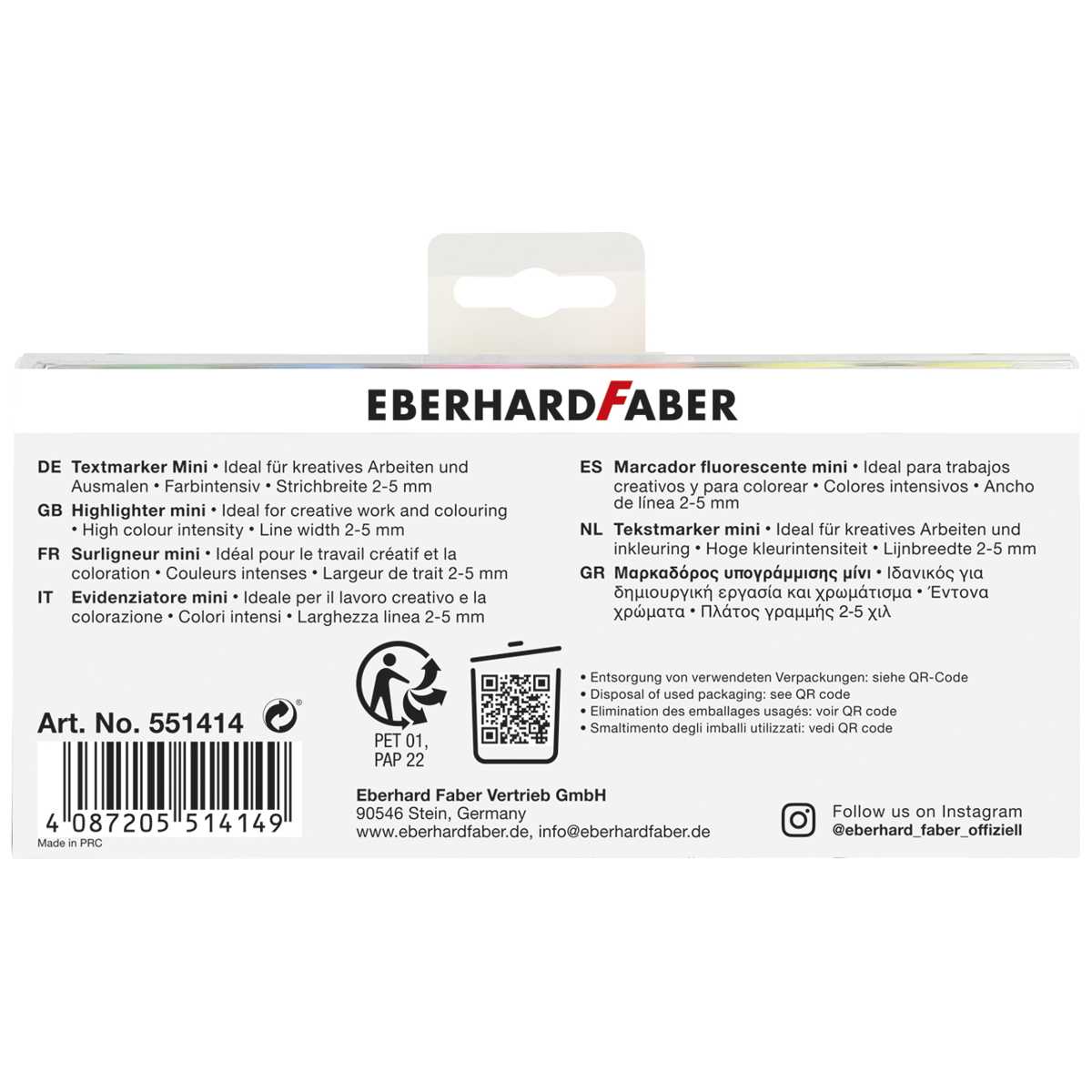 EBERHARD FABER Textmarker Mini Neon 6 Stück