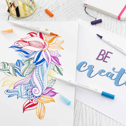 EBERHARD FABER Duo Fineliner + Fasermaler 10 Farben 0,4 + 1,0 mm