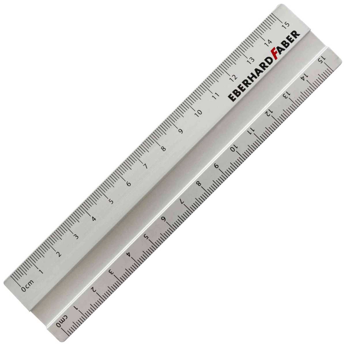 EBERHARD FABER Aluminiumlineal 15cm für Links- und Rechtshänder