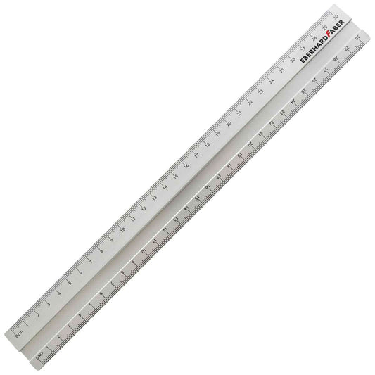 EBERHARD FABER Aluminiumlineal 30cm für Links- und Rechtshänder