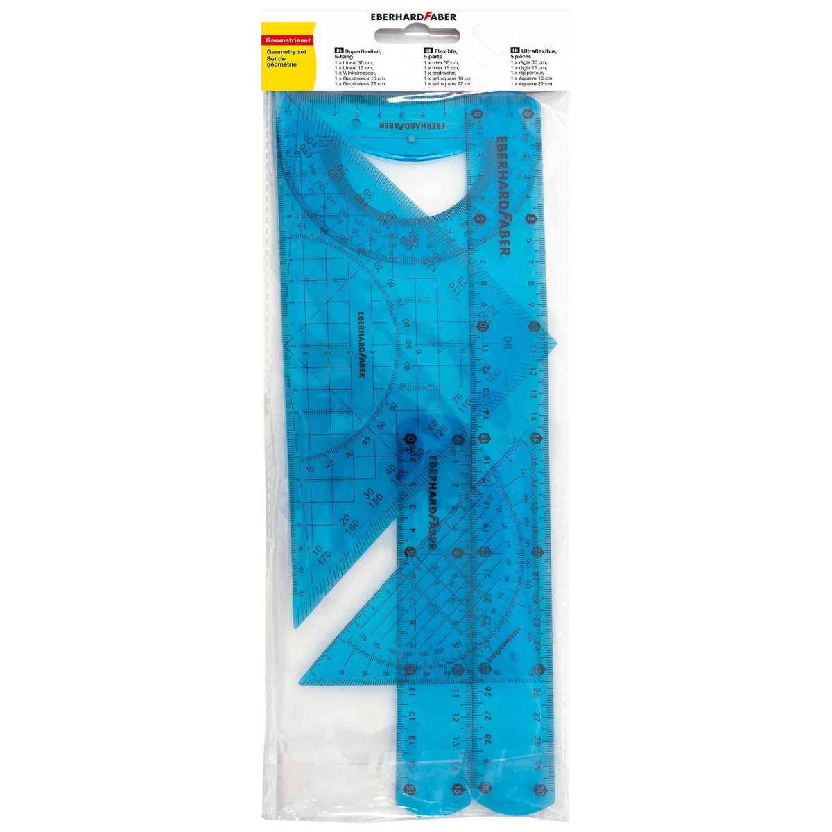 EBERHARD FABER Geometrieset 5-teilig blau superflexibel