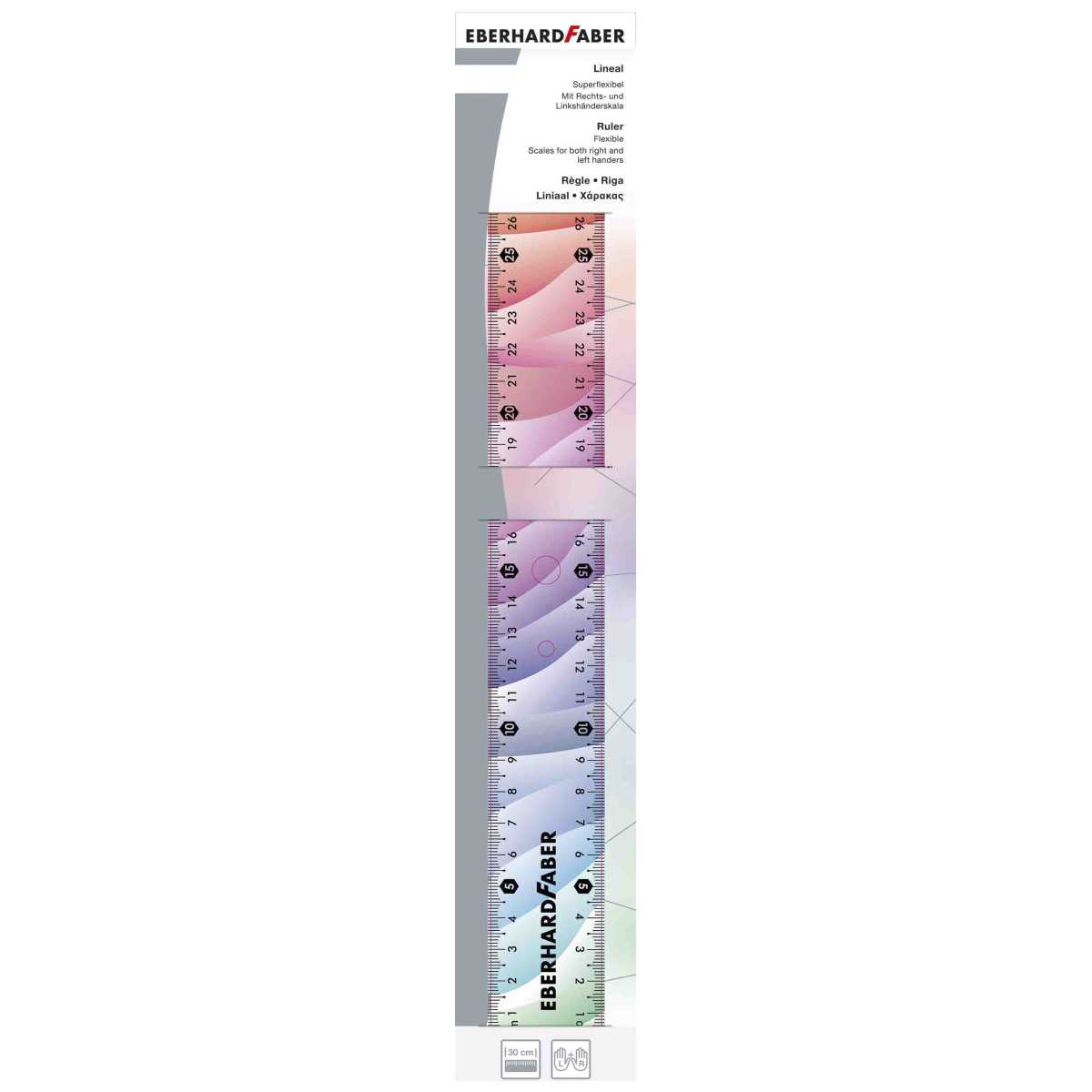EBERHARD FABER Lineal rainbow flexibel 30cm für Links- und Rechtshänder