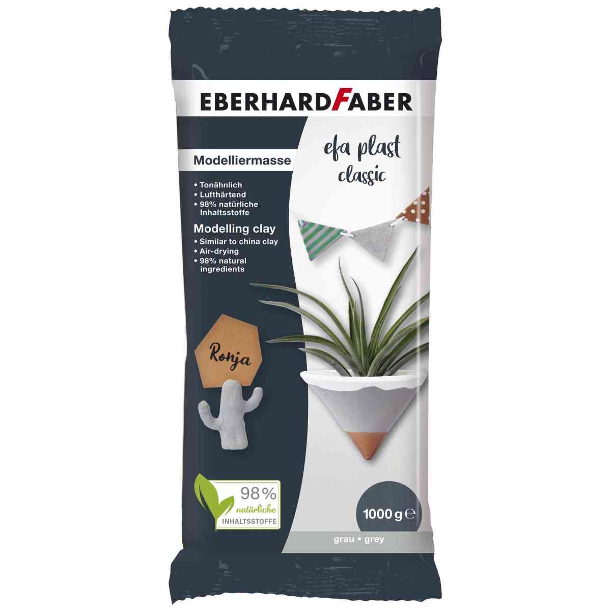 EBERHARD FABER Modelliermasse EFA Plast Classic grau 1000g