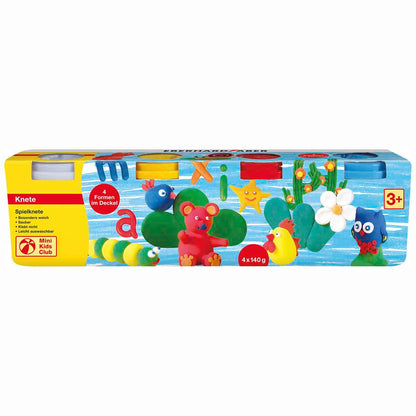 EBERHARD FABER Spielknete Set 4 Farben -BASIC- weiss, gelb, rot, blau