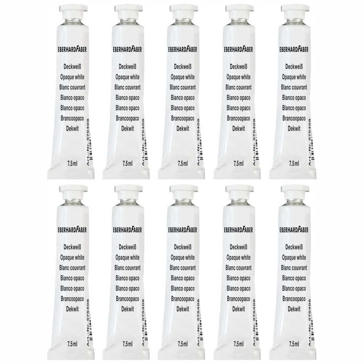 EBERHARD FABER Deckweiß EFA Color weiß 10 Tuben je 7,5ml im SPARPACK
