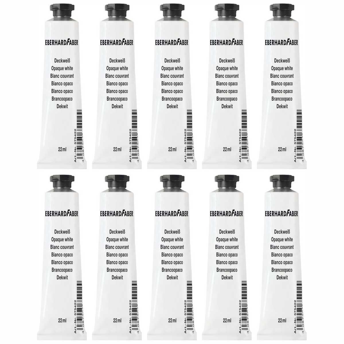 EBERHARD FABER Deckweiß EFA Color weiß 10 Tuben je 22ml im SPARPACK