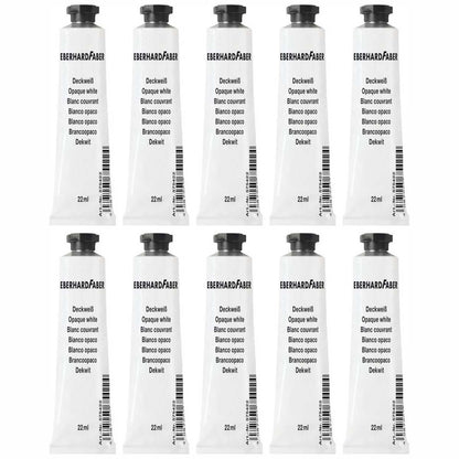 EBERHARD FABER Deckweiß EFA Color weiß 10 Tuben je 22ml im SPARPACK