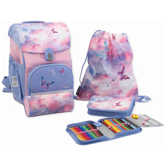 EBERHARD FABER Schulranzen Set EFAlino 4-teilig -SCHMETTERLING III-