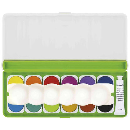 EBERHARD FABER Deckfarbkasten Green Winner 12 Farben aus 100% Recycling Material