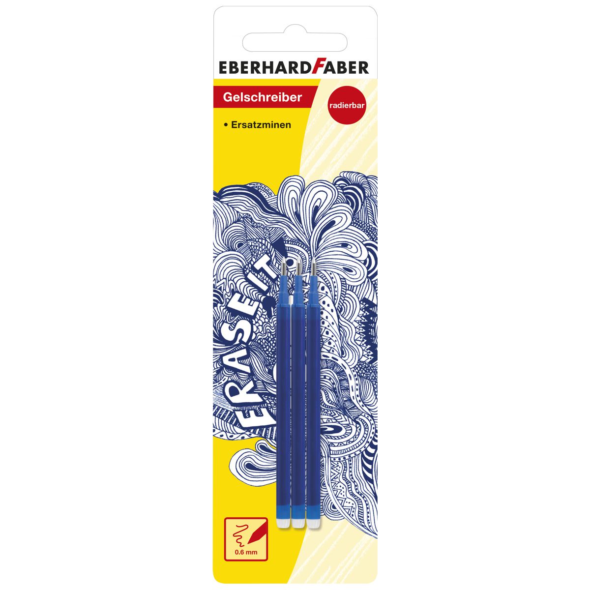 EBERHARD FABER Gelschreiber Mine 0,7mm blau 3 Stück auch für Pilot FriXion