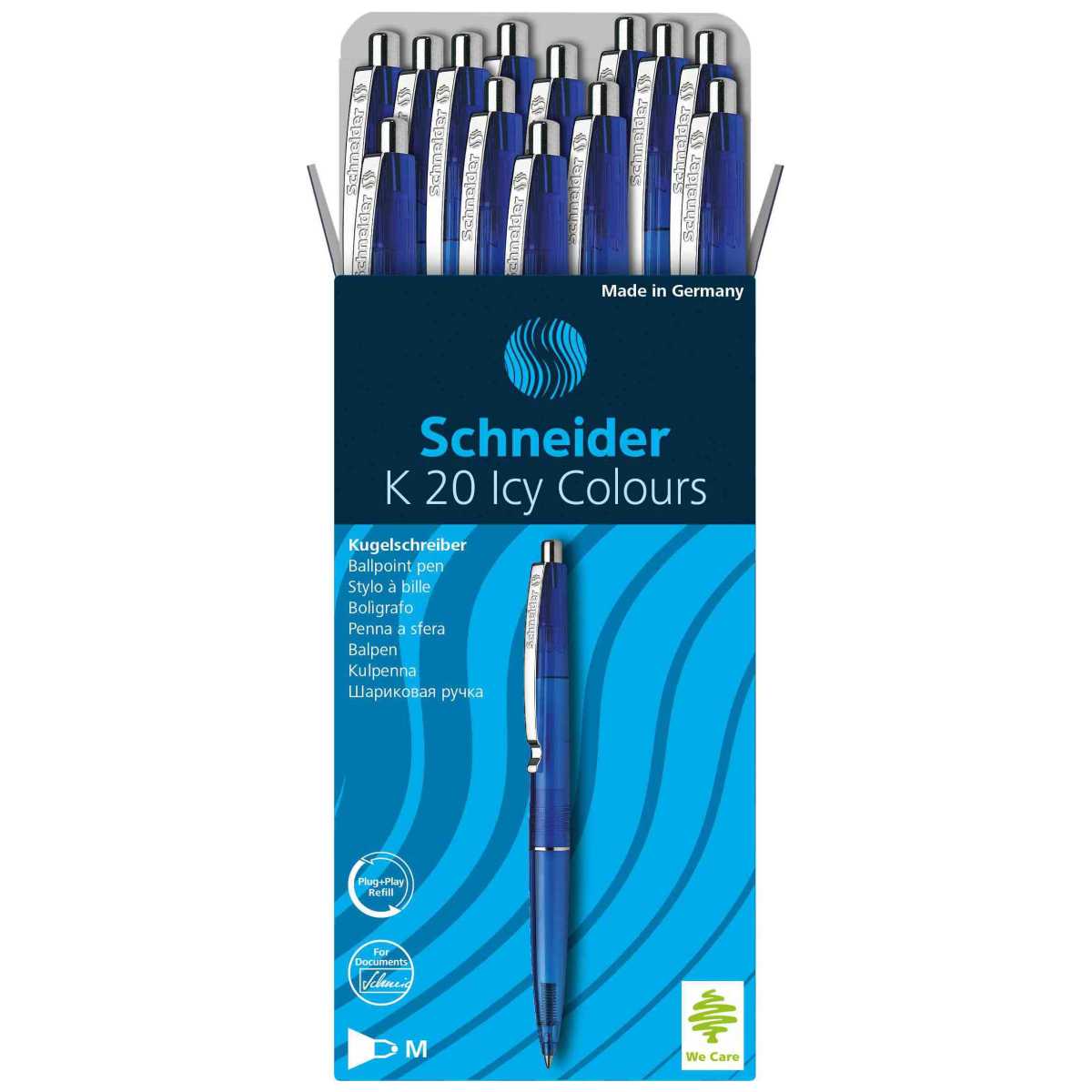 SCHNEIDER Kugelschreiber ICY COLORS K20 Gehäuse blau, Schreibfarbe blau M