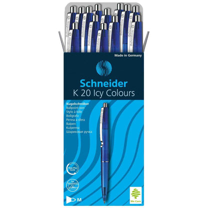 SCHNEIDER Kugelschreiber ICY COLORS K20 Gehäuse blau, Schreibfarbe blau M
