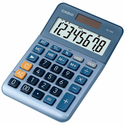 CASIO Taschenrechner MS-80E 8-stellig blau