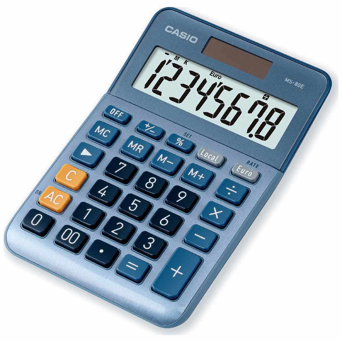 CASIO Taschenrechner MS-80E 8-stellig blau