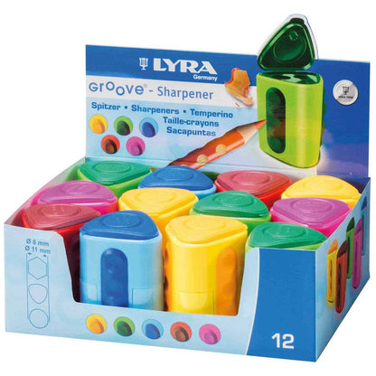 LYRA Dosenspitzer GROOVE dreikant 2-Loch farbitg sortiert