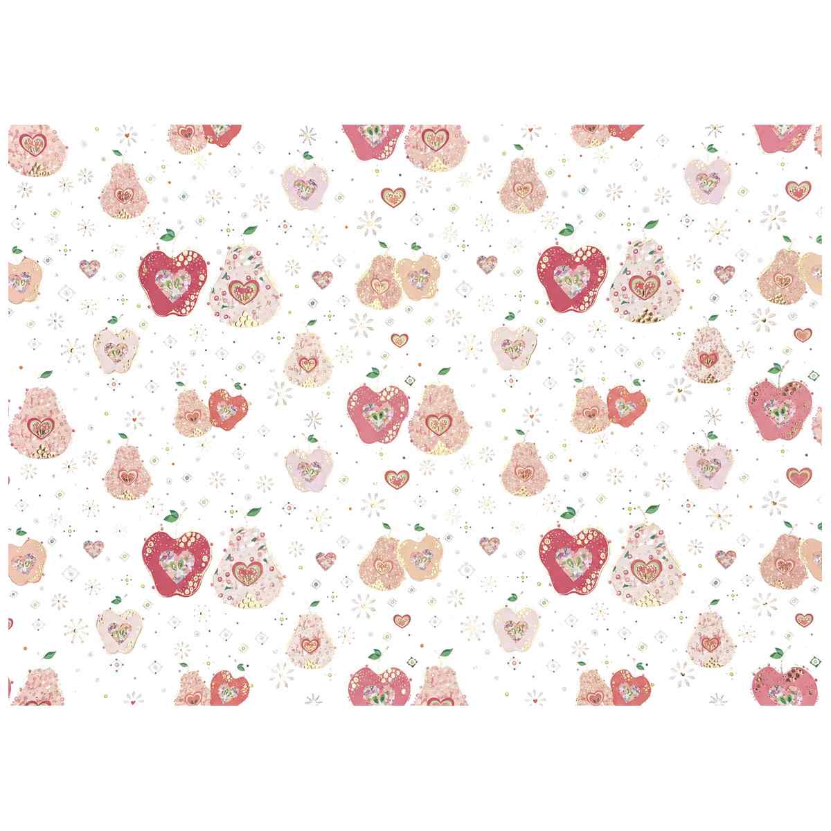 GOLDBUCH Geschenkpapier TURNOWSKY 50x70cm Apple & Pear in Love