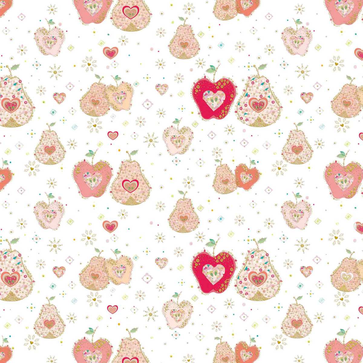 GOLDBUCH Geschenkpapier TURNOWSKY 50x70cm Apple & Pear in Love