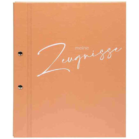 GOLDBUCH Zeugnismappe Schwungvoll 24x31cm incl. 12 Sichhüllen pfirsich