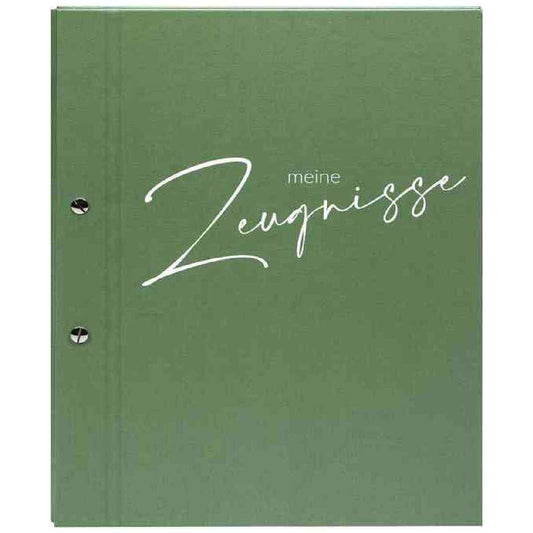 GOLDBUCH Zeugnismappe Schwungvoll 24x31cm incl. 12 Sichhüllen salbei
