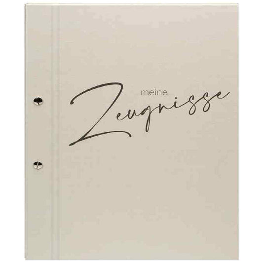 GOLDBUCH Zeugnismappe Schwungvoll 24x31cm incl. 12 Sichhüllen creme