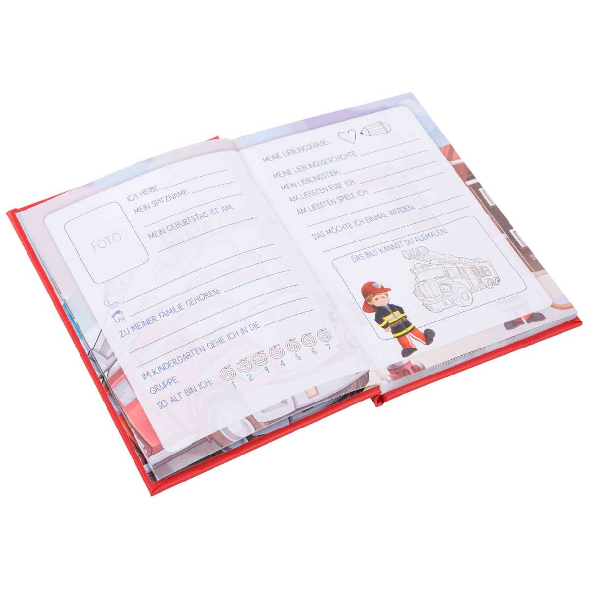 GOLDBUCH Kindergarten Freundebuch Feuerwehr 88 illustrierte Seiten