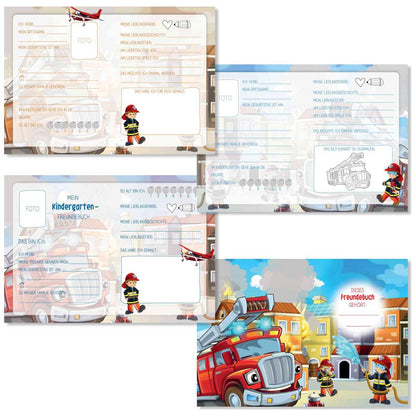 GOLDBUCH Kindergarten Freundebuch Feuerwehr 88 illustrierte Seiten