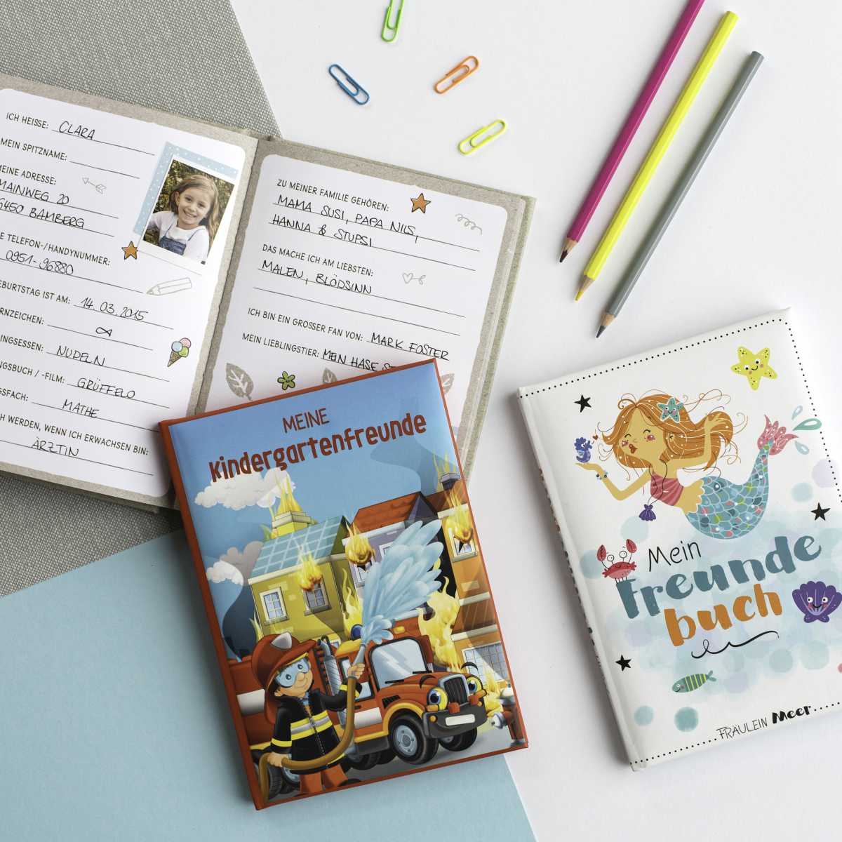 GOLDBUCH Kindergarten Freundebuch Feuerwehr 88 illustrierte Seiten