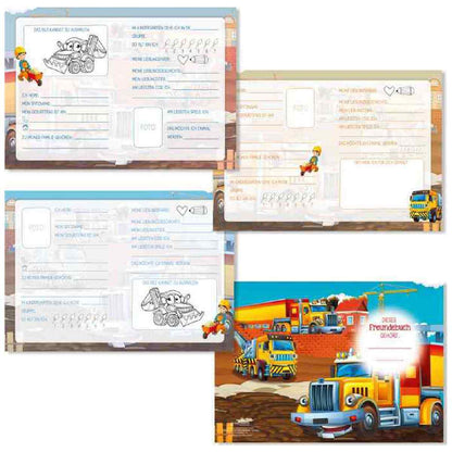 GOLDBUCH Kindergarten Freundebuch Baustelle 88 illustrierte Seiten